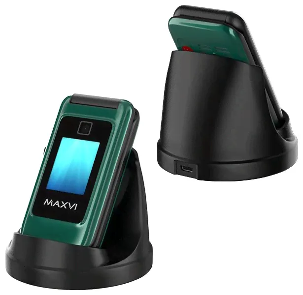 Мобильный телефон кнопочный Мобильный телефон кнопочный MAXVI E8 Green