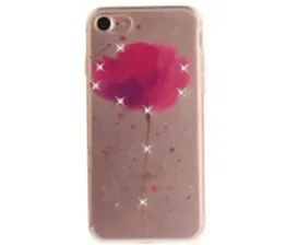 Мак. Чехол силиконовый со стразами прозрачный на телефон iphone